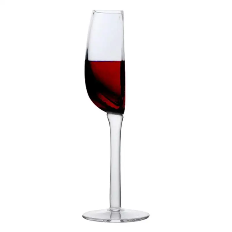 Glass drinkware 140ml Glass Red wine Creative Half shape Goblet Art Red wine cup For bar Party Cocktail banquet
