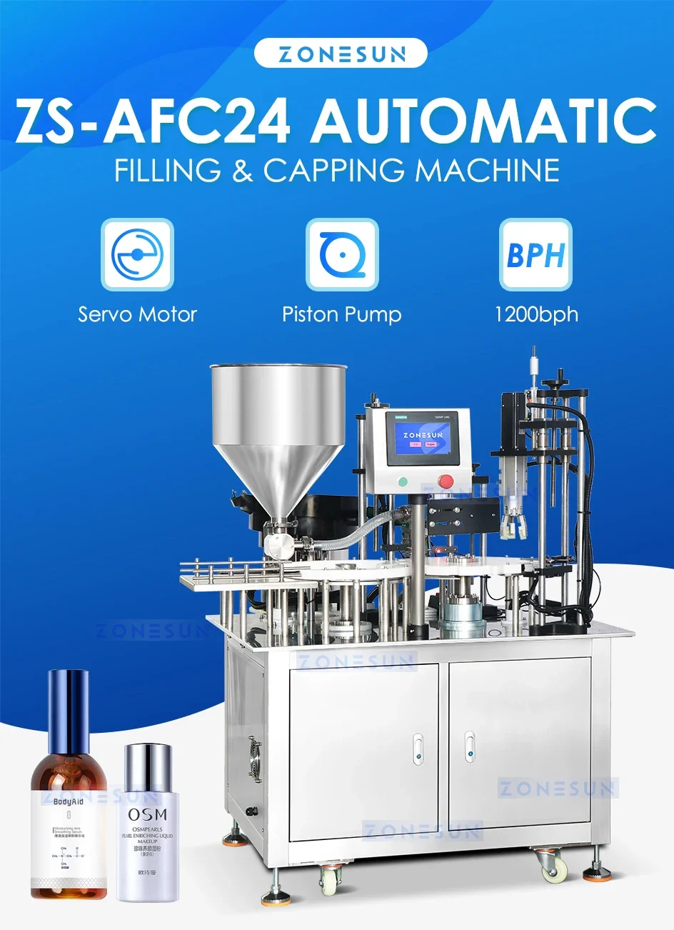 ZONESUN Monoblock Bottling Automatic Bottle Filling and Capping Machine ZS-AFC24