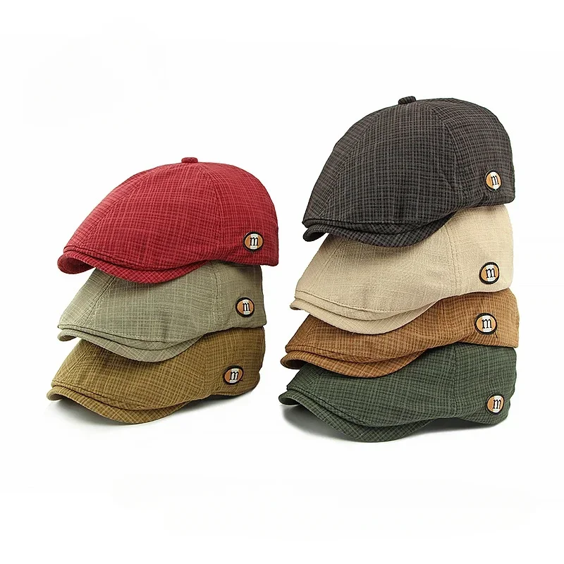 Beret Hat New Hats for Men and Women British Retro Fashion Casual Solid Color Adjustable beret hat,woolen beret