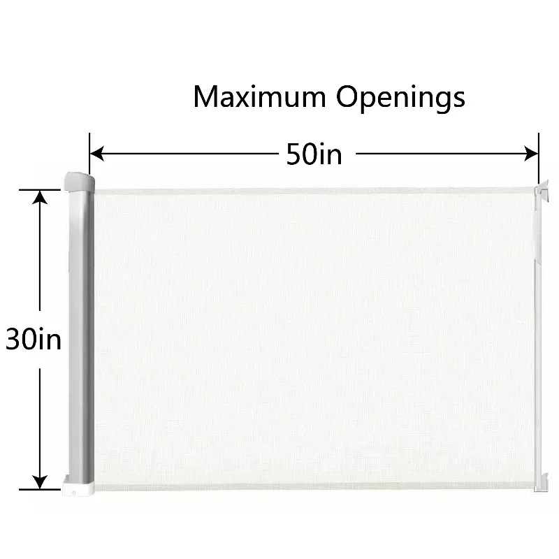 New Retractable Baby Safety Gate Pet Barrier Fences Magic Dog Gate Portable Durable Breathable Mesh Cloth Baby Protection Fence