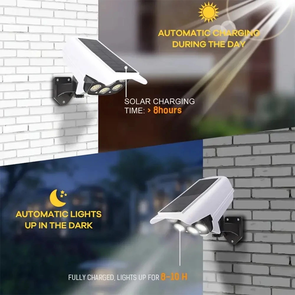 3 Modes Multi-angle Lighting High Simulation Camera Solar Surveillance Lights 77