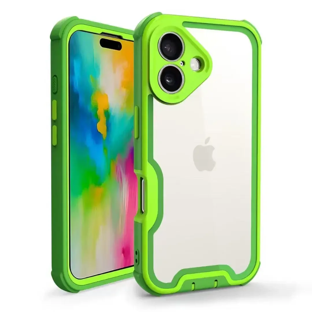 Luxury 4-in-1 Transparent Shock-Resistant Protective Phone Case with Lens Protection