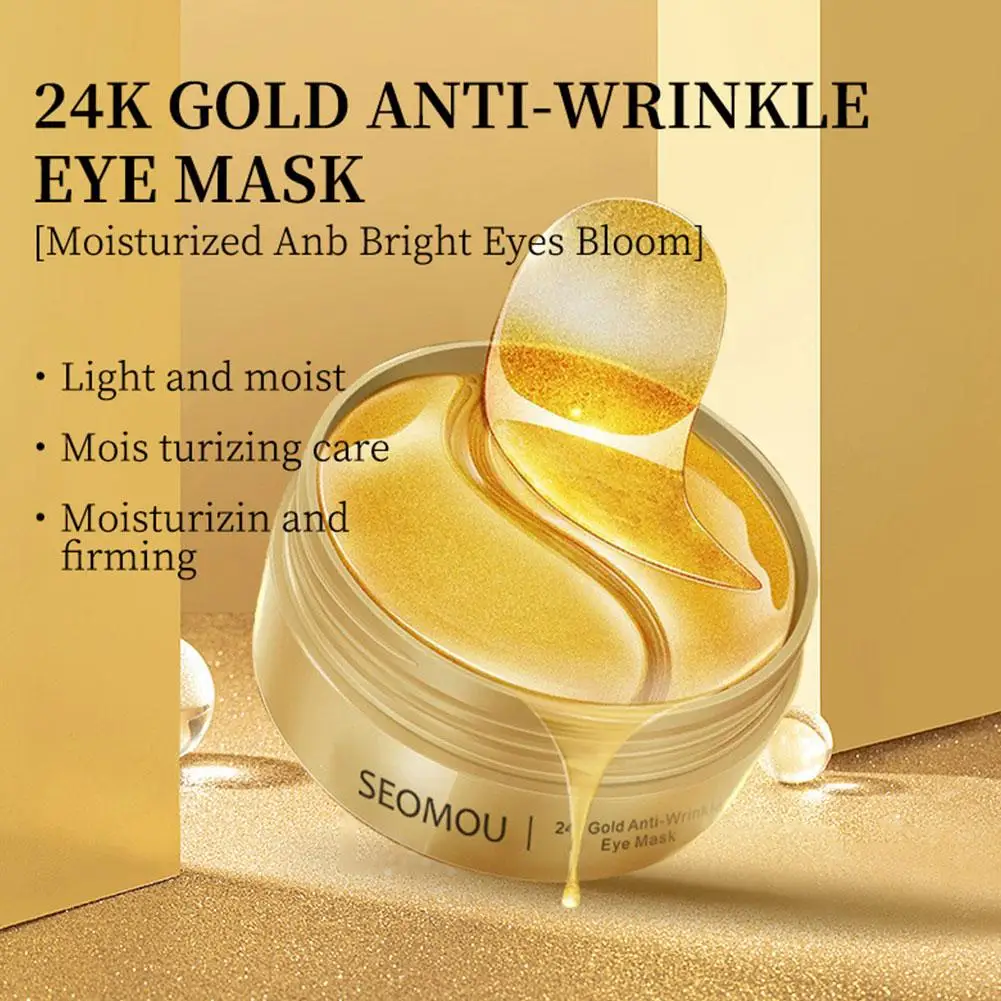 

30pairs Collagen Eye 24k Gold Eye Patch Seaweed Anti-aging Moisturizing Eye Dark Circles Anti-puffiness Pad Eyes S2o8