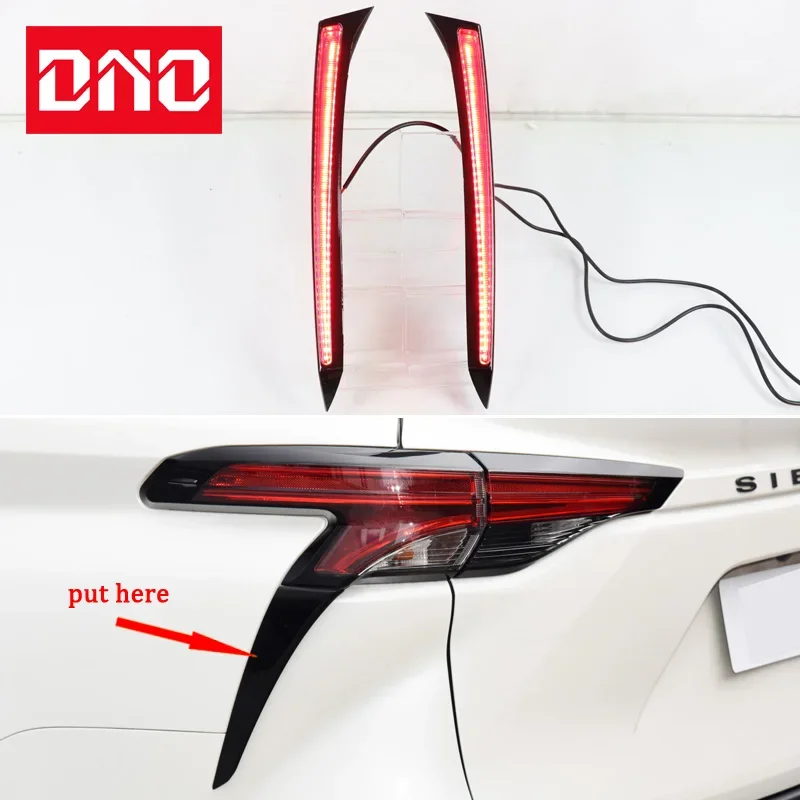 

Car LED 12V Rear Bumper Lamps For Toyota Sienna 2021 2022 Brake Light Turn Signal Backup Reflector Lamp Taillights Car Fog lamp