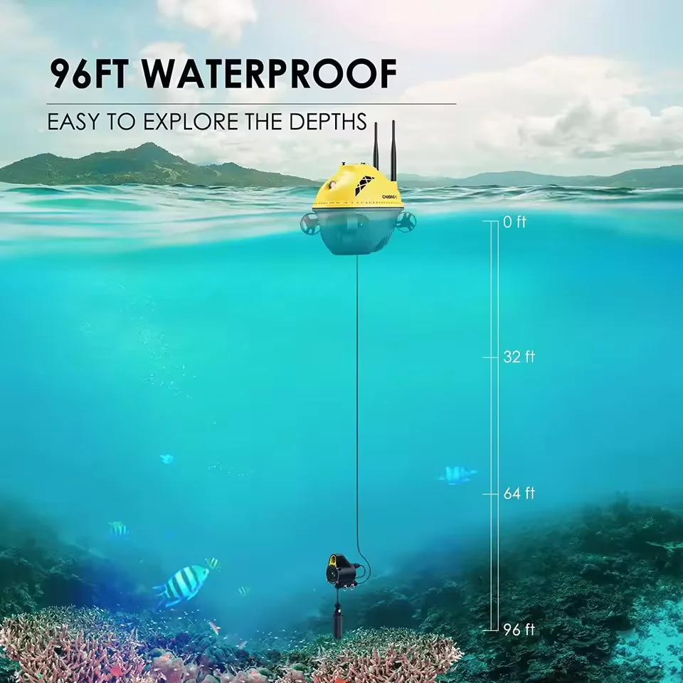 Chasing F1 Pro Underwater ROV Dron e with 4K Camera 256G GPS 4 Axis Propeller Removable Battery Diving Equipment $993.23$1,419.61 -30%1 sold thumbnail 3