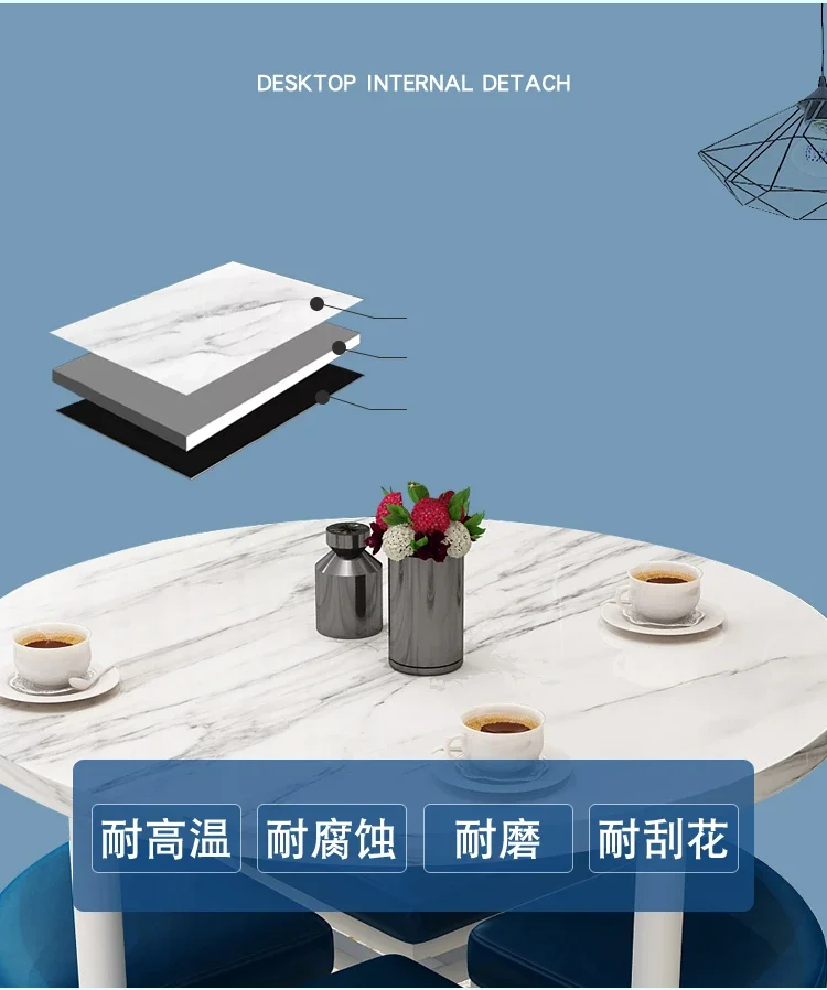 Small Apartment Balcony Dining Room Sets Office Negotiation Reception Table Chairs Coffee Shop Homestay Villa Leisure Tea Tables