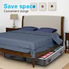 Foldable Underbed Bag -Blanket Clothes Quilt Organizer Breathable Zipper Storage Bag for Bedroom 6