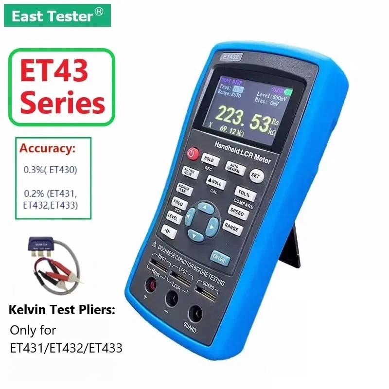 East Tester LCR Digital Bridge Meter ET43 USB Handheld High Precision Capacitance Inductance Resistance Test Digital Display