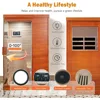 Far Infrared Sauna for Home One Person Wood Sauna 800W/110V Low Emf Dry Saunas Indoor Sauna Room with Tempered Glass Door 3