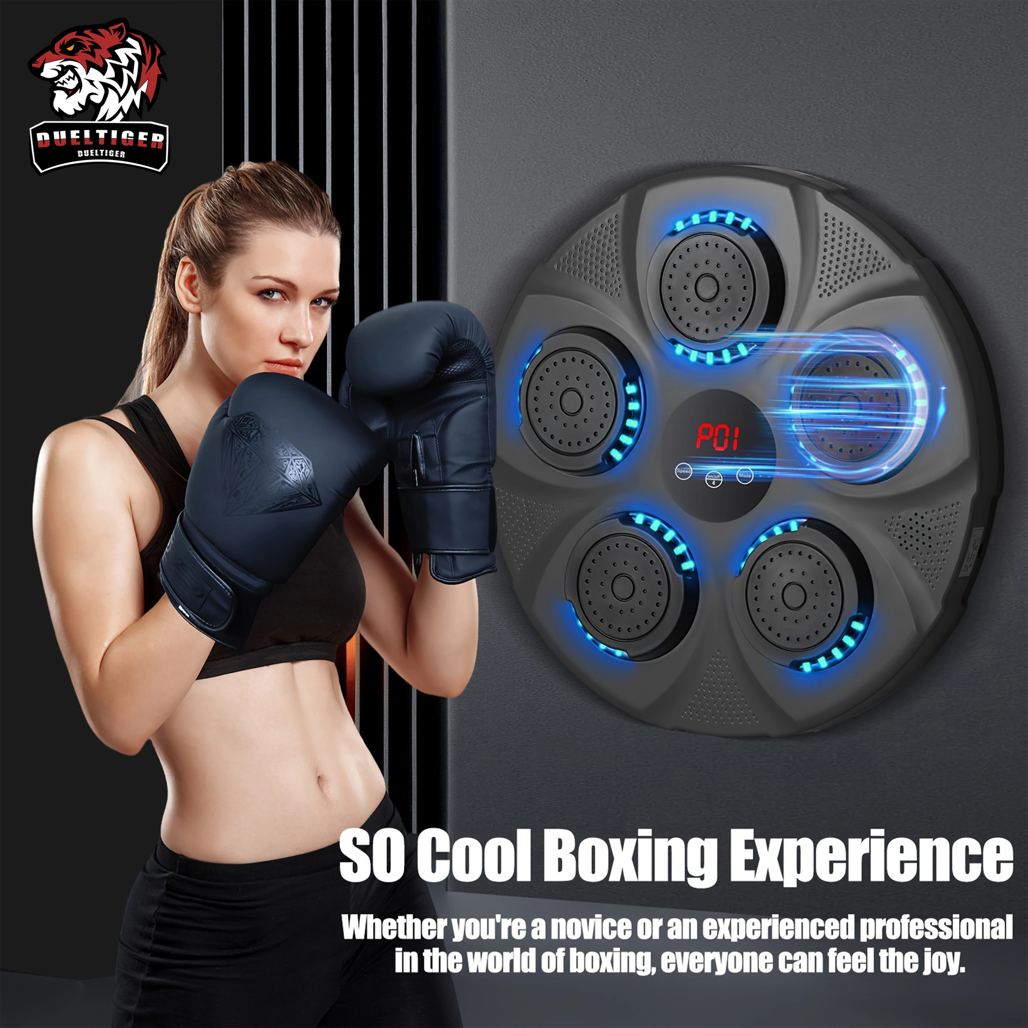 Music Boxing Machine Smart Music Wall Mounted Music Punching Pad