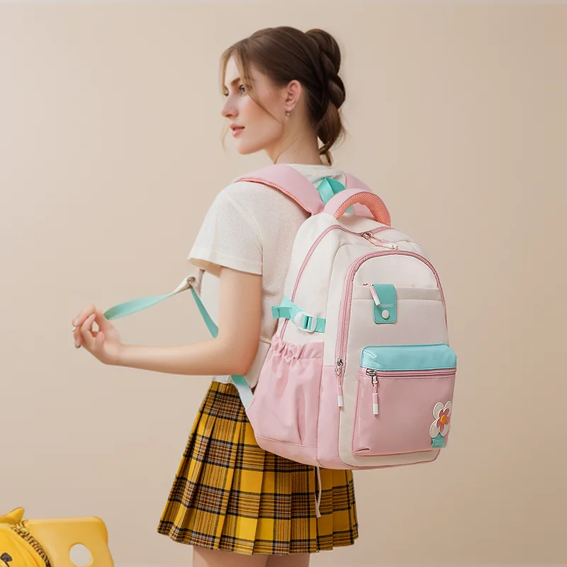 Big kidsren's schoolbags for fifth and sixth grade female high-looking ultra-light weight-reducing junior high school students and high school backpacks 2024 new backpacks