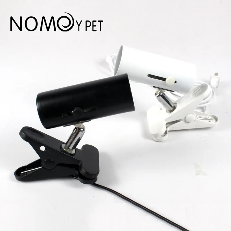 Metal Stand Reptiles Light E27 Reptile Lamp Holder Clip 360 Degree Rotation with Independent Switch for Turtle Lizard Terrarium