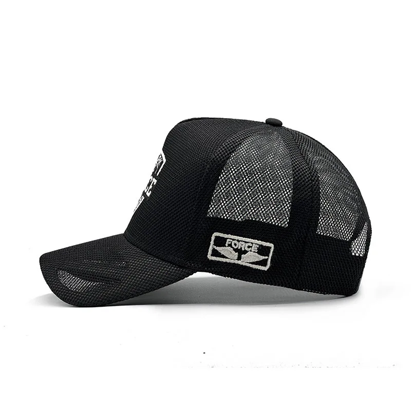 Men's Mesh Baseball Cap Summer Breathable Sports Dad Hat Outdoor Adjustable Casual Trucker Cap 3