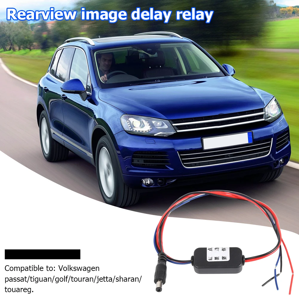 Black Car Rear View Camera Delay Timer Relay Filter for VW Passat