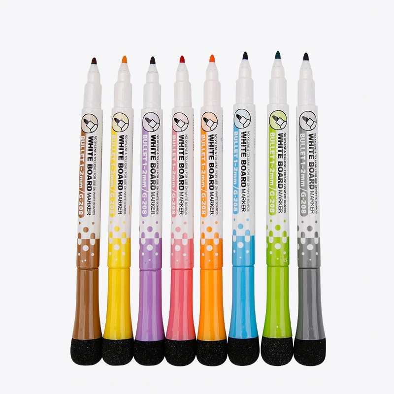 

8 Colors Blackboard Marker Chalk Glass Ceramics Office School Art Marker Erasable Magnetic Whiteboard Marker Pen Stationery