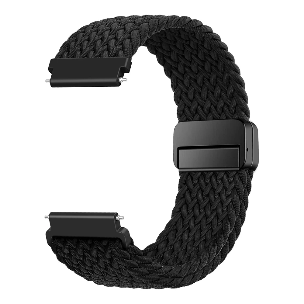 Braided Magnetic Bracelet Strap for Smartwatch – 20mm/22mm Adjustable Watch Band
