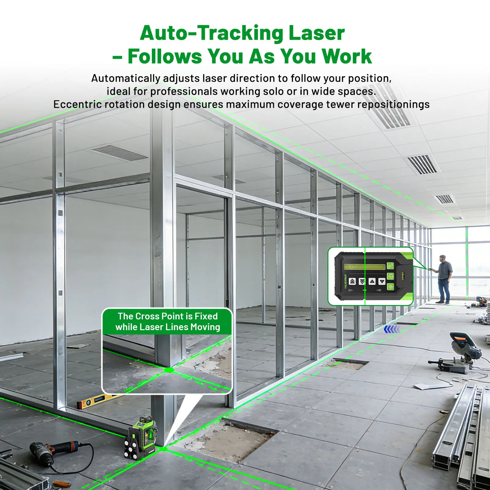 703TR Laser Level 3D 12 Lines Self Leveling for Construction Outdoor With Fixed