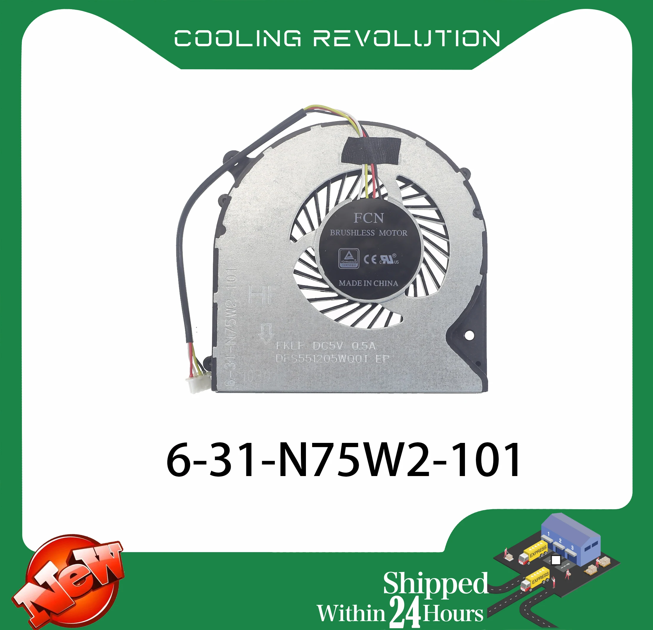 Ventilador de Refrigeração Cpu para Laptop Modelo Dfs551205wq0t Fklf Dc5v 0.5a para Teleco 631-n75w2101 - Imagem 3