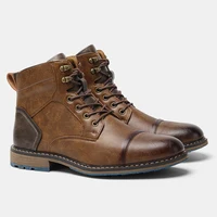 Retro Men Boots Outdoor Casual Fashion Men Ankle Boots - Image 5