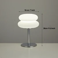 Bedroom bedside lamp creamy style table lamp USB plug tri color dimming living room study atmosphere light 6