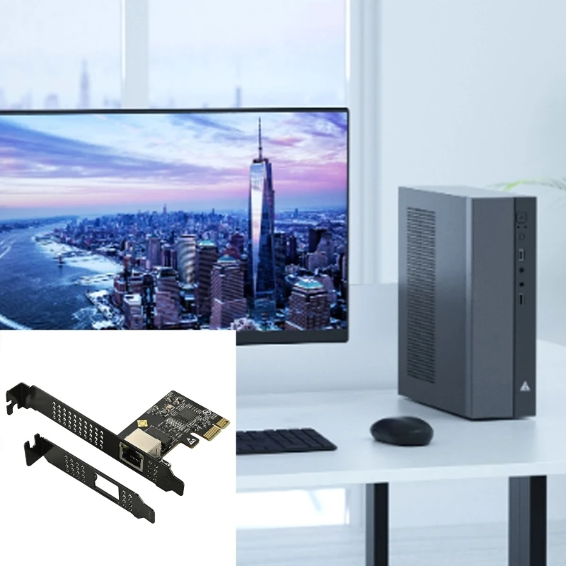

5G PCIE до RJ45 сетевая карта RTL8126 чип Gigabits Ethernet PCIExpress сетевая карта 10/100/2500 Мбит/с 1 Гбит/с/телефон