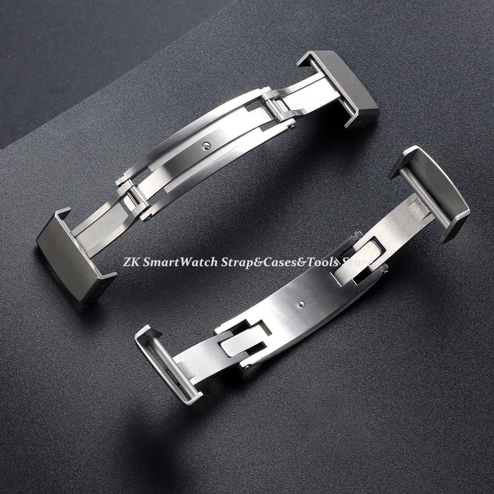 Universal Fast Release Steel Brush Strap with Fold Buckle Double Click Butterfly Clasp - Fashion Edition