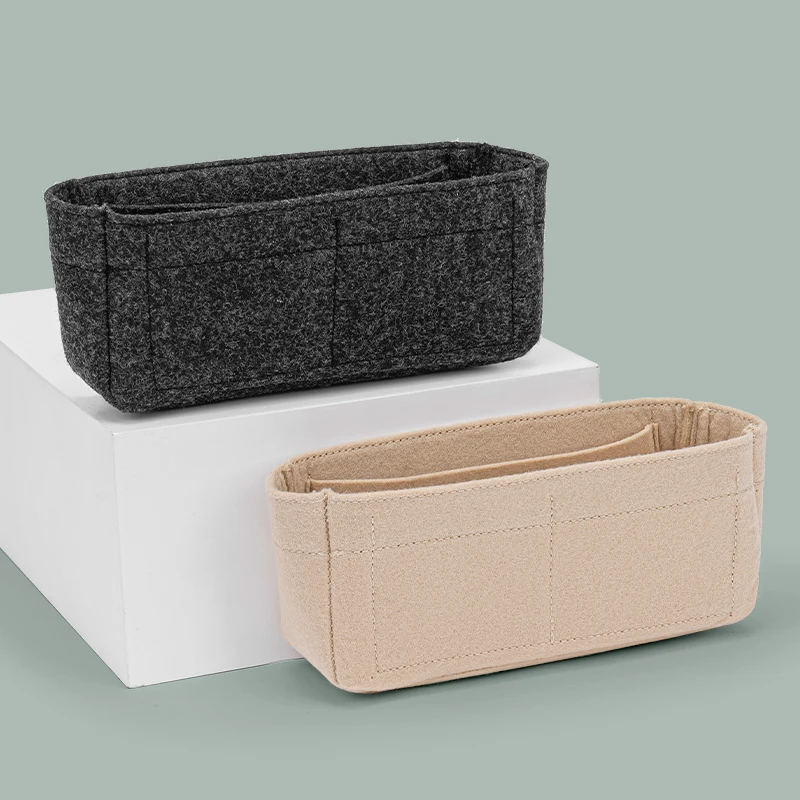 For Classic Handbag CF Flap Felt Cloth Insert Organizer Makeup Bag Travel Inner Purse Portable Cosmetic Bags
