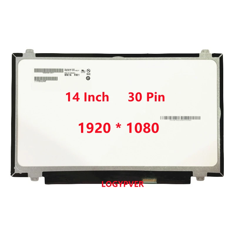 Polegadas B140han01.2 Lp140wf1 Spb1 B140han01.3 B140han01.0 B140han01.1 para Lenovo Thinkpad L440 T440 Tela 1920*1080 Ips 30 Pinos 14