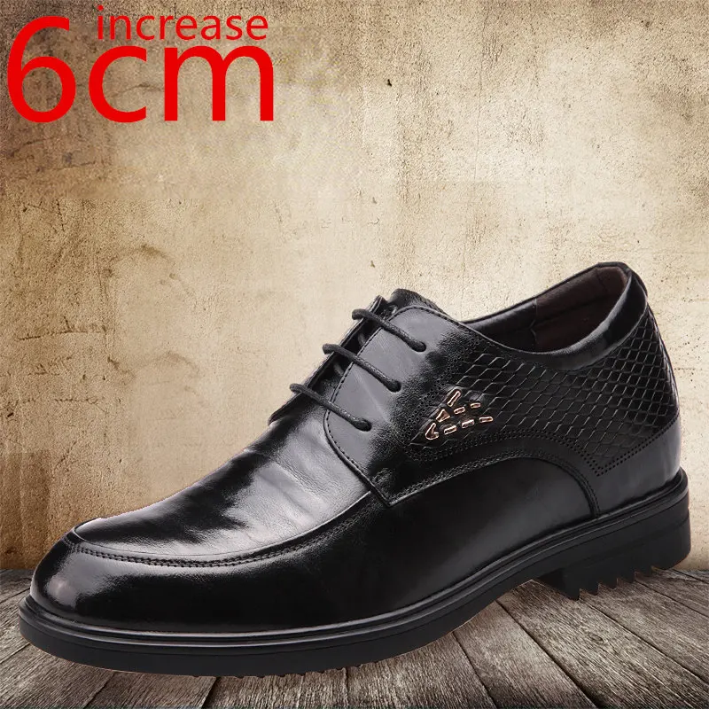 

Inner Increase 6cm Daily Men's Shoes Fashion Business Classic Elevator Leisure Leather Shoe Bridegroom Wedding Heightening Shoes