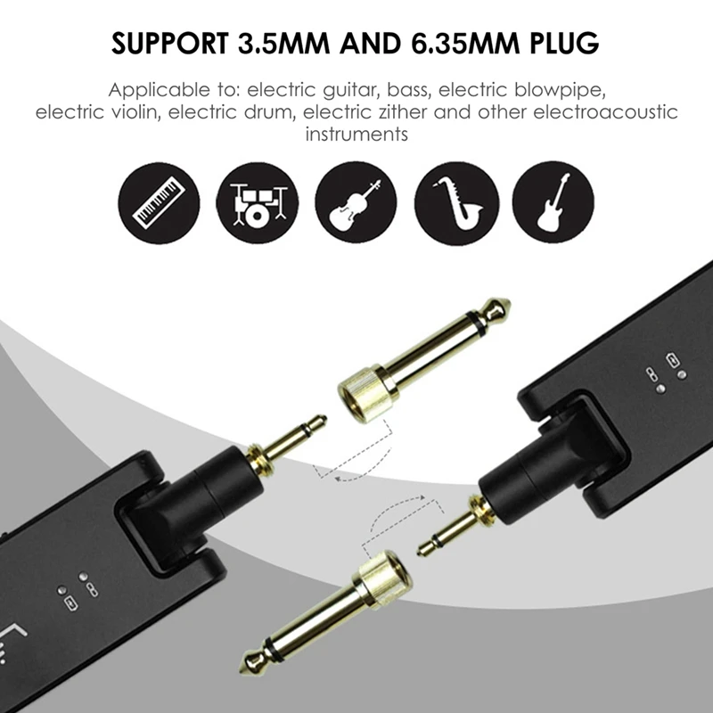 WP-8 sistema di trasmissione Wireless ricevitore e trasmettitore per chitarra elettrica batteria integrata In plastica per basso per chitarra