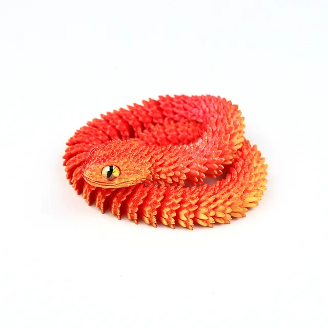 Articulated Snake Sculpture Decor Articulated Snake Figurine With Movable Joints 3d Printed Model For Home For Bookshelf 5