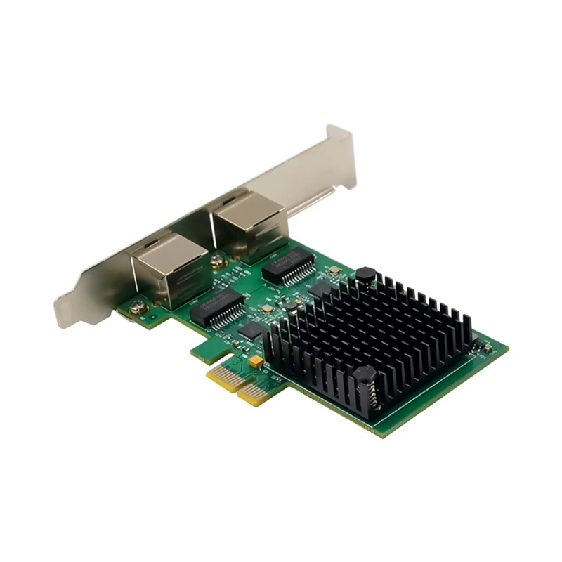 Placa de Rede Ethernet de Porta Dupla Servidor Desktop Placa de Rede Verde Pci-e x1 2.5g Rtl8125b pc - Image 4