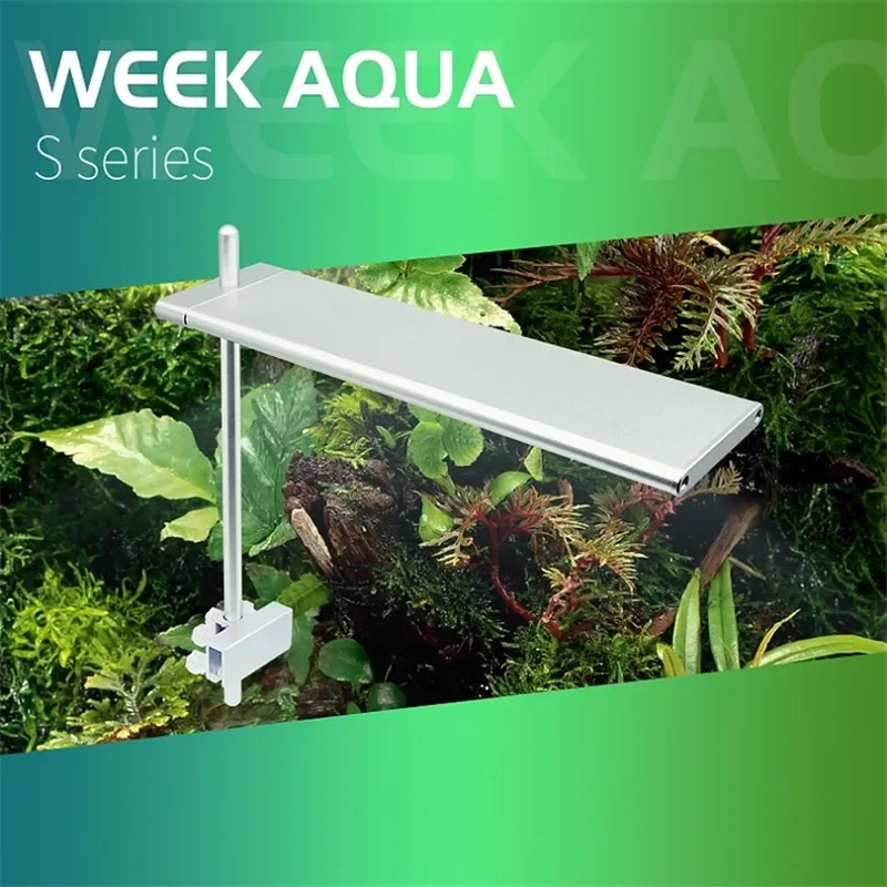 

WEEK AQUA S Series S450 Aquarium LED Light Full Spectrum Fish Tank Clip on Light with Remote for Aquatic Fish Tank Plant Growth