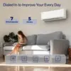 Wifi Split Air Conditioner 19 SEER2 Cools Up to 400 Sq.Ft with 0.75 Ton Heat Pump Pre-Charged and 16.4ft Installation Kits 6