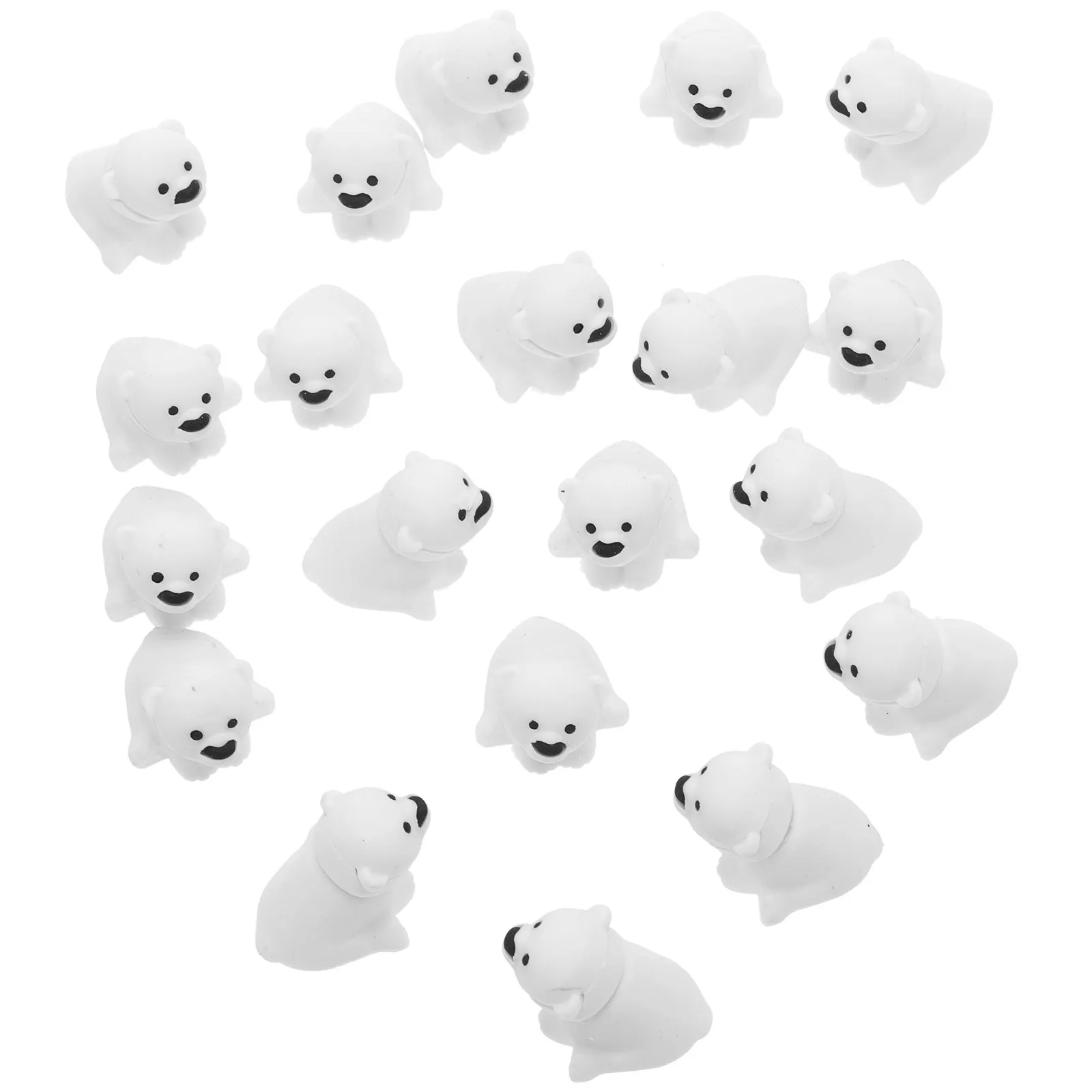 20Pcs 북극곰 동물 지우개 어린이를위한 미니 고무 연필 지우개 학교 사무실 문구 용품 컬렉션