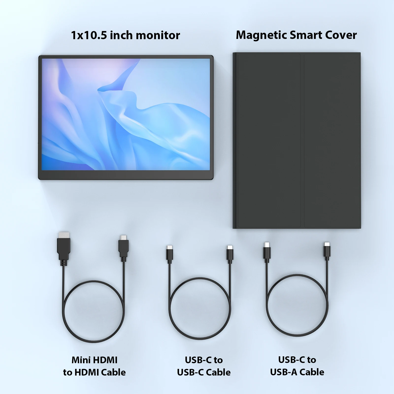 Miktver MK105 Ǯ HD ޴ , 10.5 ġ USB-C IPS, 100% sRGB,  Ʈ HDMI ̹ ÷, Xbox PS4 , 1920x1280