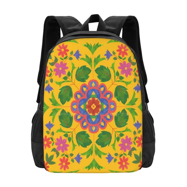 Rangoli Block-printed Backpack – Crafthues