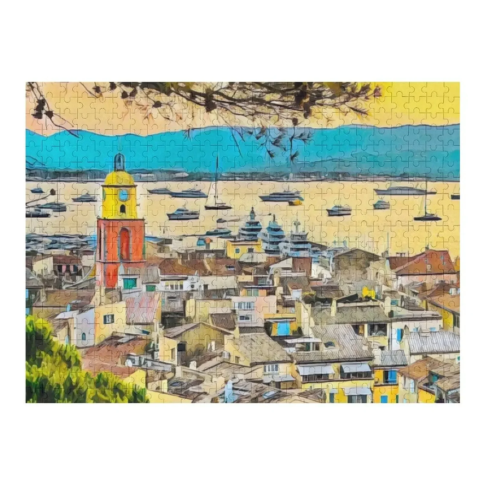 Saint Tropez Jigsaw Puzzle Custom Wood Anime Puzzle