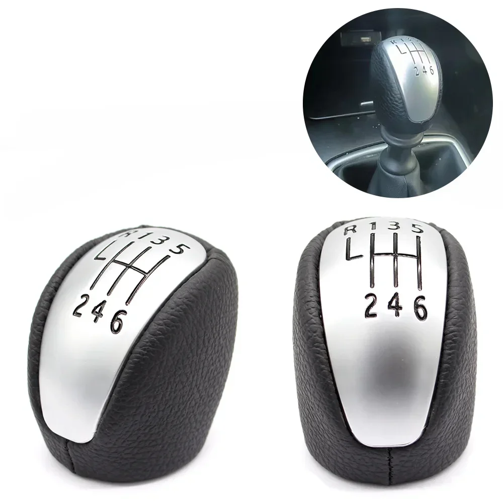 Premium Leather 6-Speed Manual Gear Shift Knob