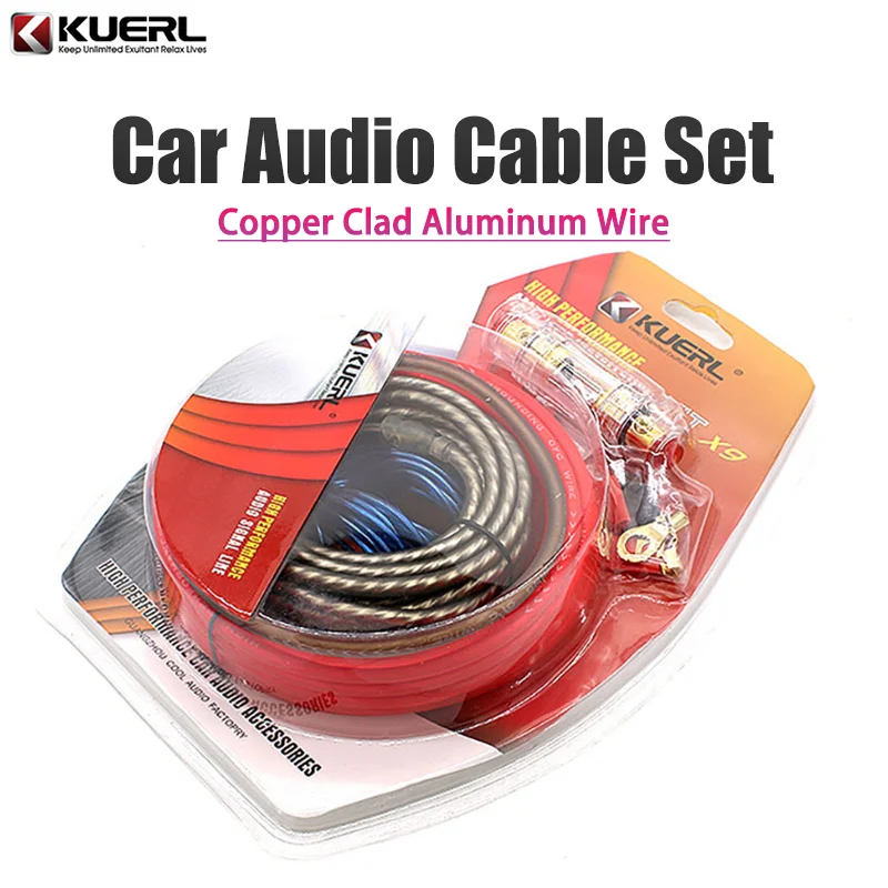 Power Cable 4.5m Amplifier Wiring 60Amp Fuse Holder Set Car Audio Wire Copper Clad Aluminum audio speaker cable audio speaker wiring kit car wire cable adapter audio cable electrical wire cable electronic wire cable car amplifier wiring kit