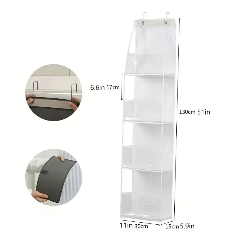 Multi-functional Fabric Hanging Bag for Behind the Door Multi-layer Storage Hanging Bag Miscellaneous Organizer Storage Hanging 4