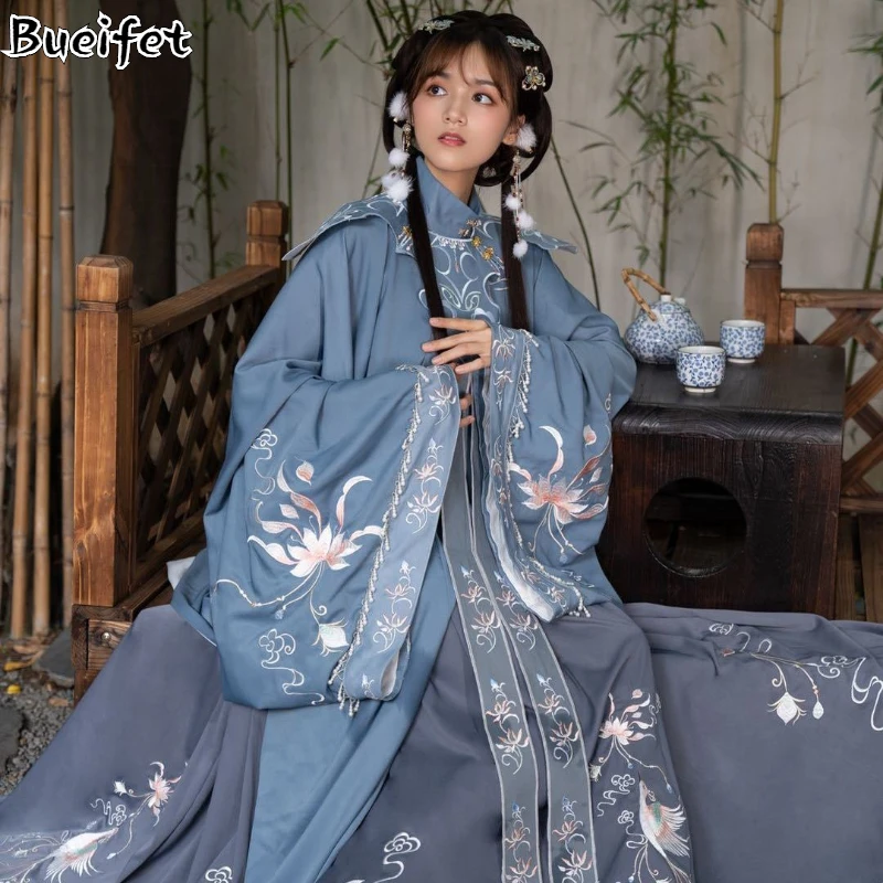 

Chinese Traditional Hanfu Woman Fairy Original Dance Costume Lady Elegance Tang Dynasty Hanfu Folk Dress Ming Dynasty Cosplay