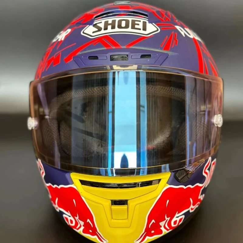 

X14 helmet red and blue Full Face Helmet X-Fourteen Bull Sports Racing Helmet Motorcycle Helmet