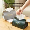 Fashion Car Tissue Box Desktop Table Napkin Holder Case Storage Box Desktop PU Leather Tissue Container Bathroom Home Decortion 1