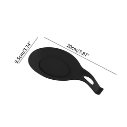 Silicone Heat-Resistant Utensil Holder and Placemat Tray (Black)