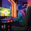 Swivel Gaming Chair Multipurpose Floor Gaming Chair for Playing Video Games, TV, Reading /Lumbar Support 5