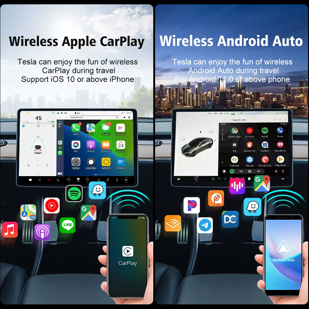 CarlinKit T2C  CarPlay For Tesla ȵ̵ ڵ   3  Y S X BT SIM ī  Tesla CarPlay Box