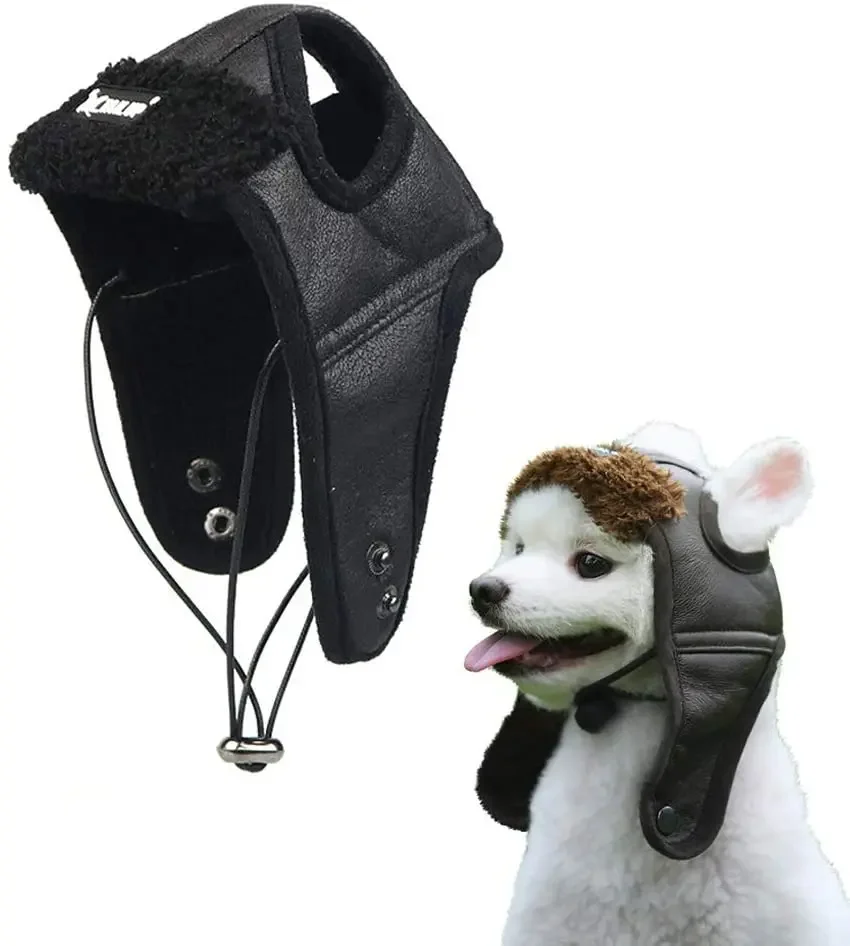 Trapper Pilot Costume Hat Cap Hat Leather Costume Dog Dog Pilot Costume Pet Dog Aliexpress