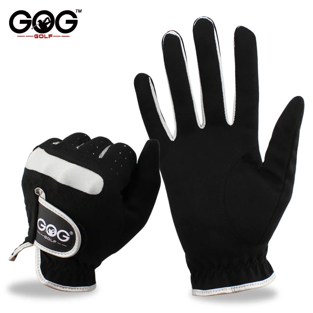 10 pcs Golf Gloves Black can wear on left and right hand fabric lycra soft breathable Professional gloves Drive Cycling Outdoor 5