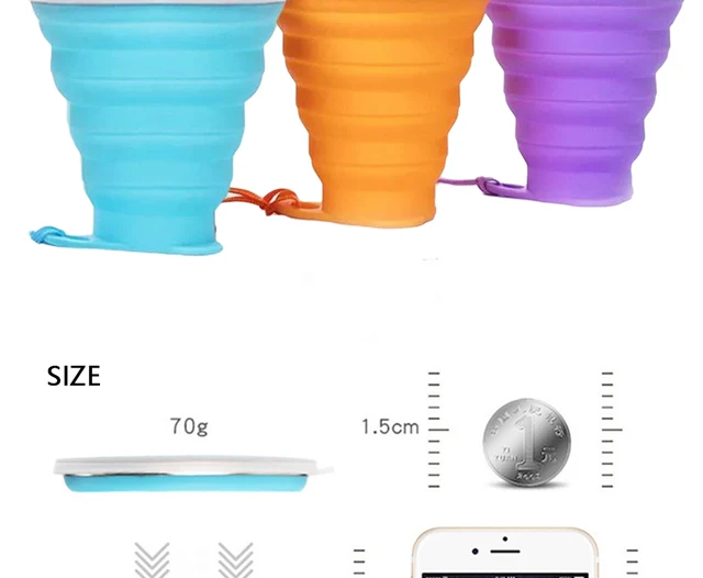 2 Tazze Da Viaggio Pieghevoli In Silicone - Tazze Da Caffè Portatili Da 350 Ml Per Campeggio - Foto 10